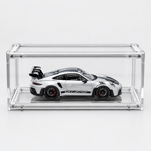1:18 Scale Diecast Car Display Case with Aluminum Frame