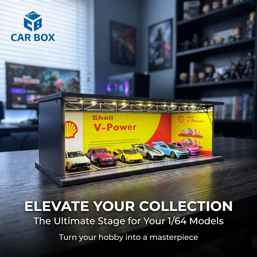 1:64 Scale Garage Diorama Display Box