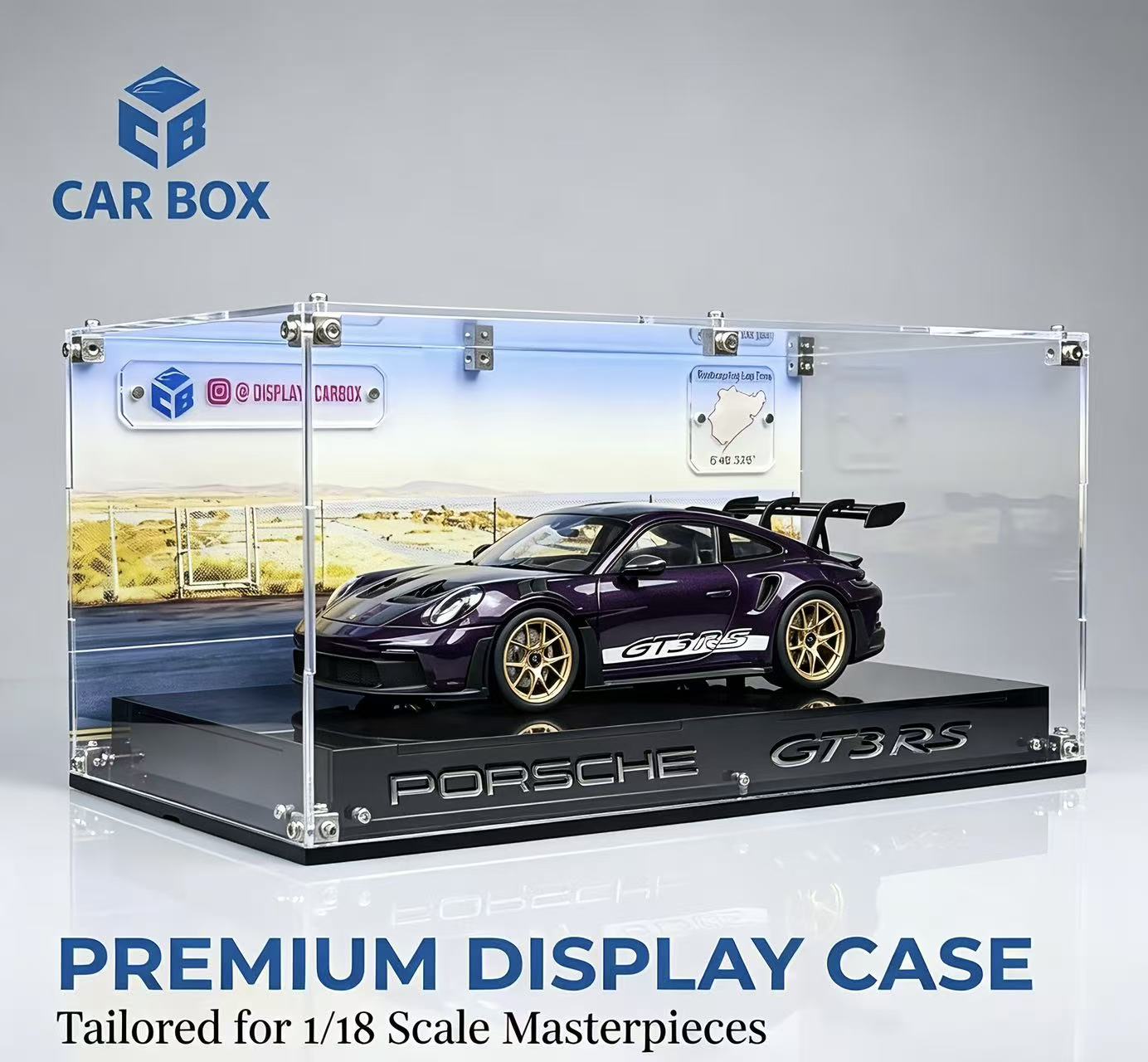 1:18 High-End Custom LED Acrylic Display Case